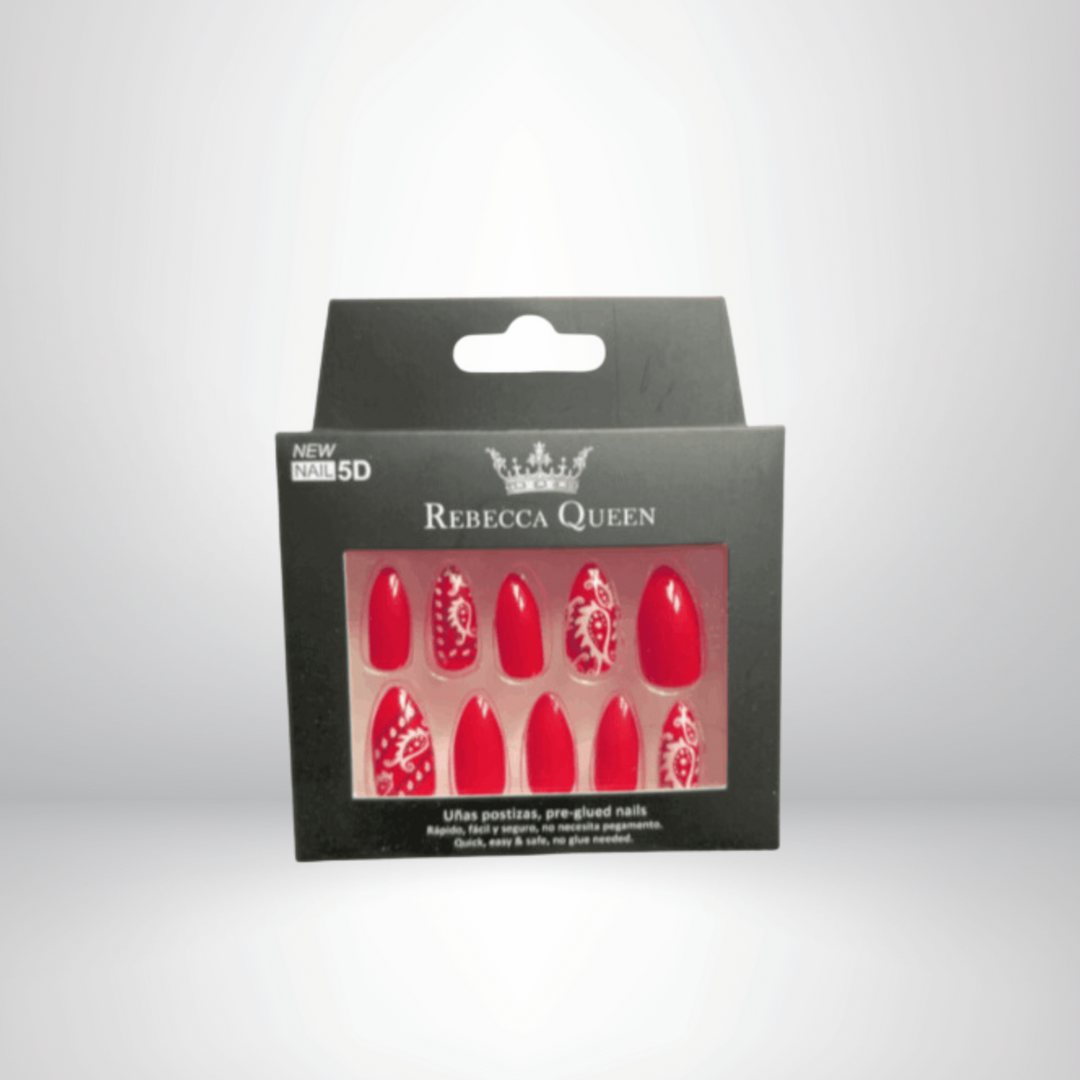 Faux Ongles Rebecca Queen rouge